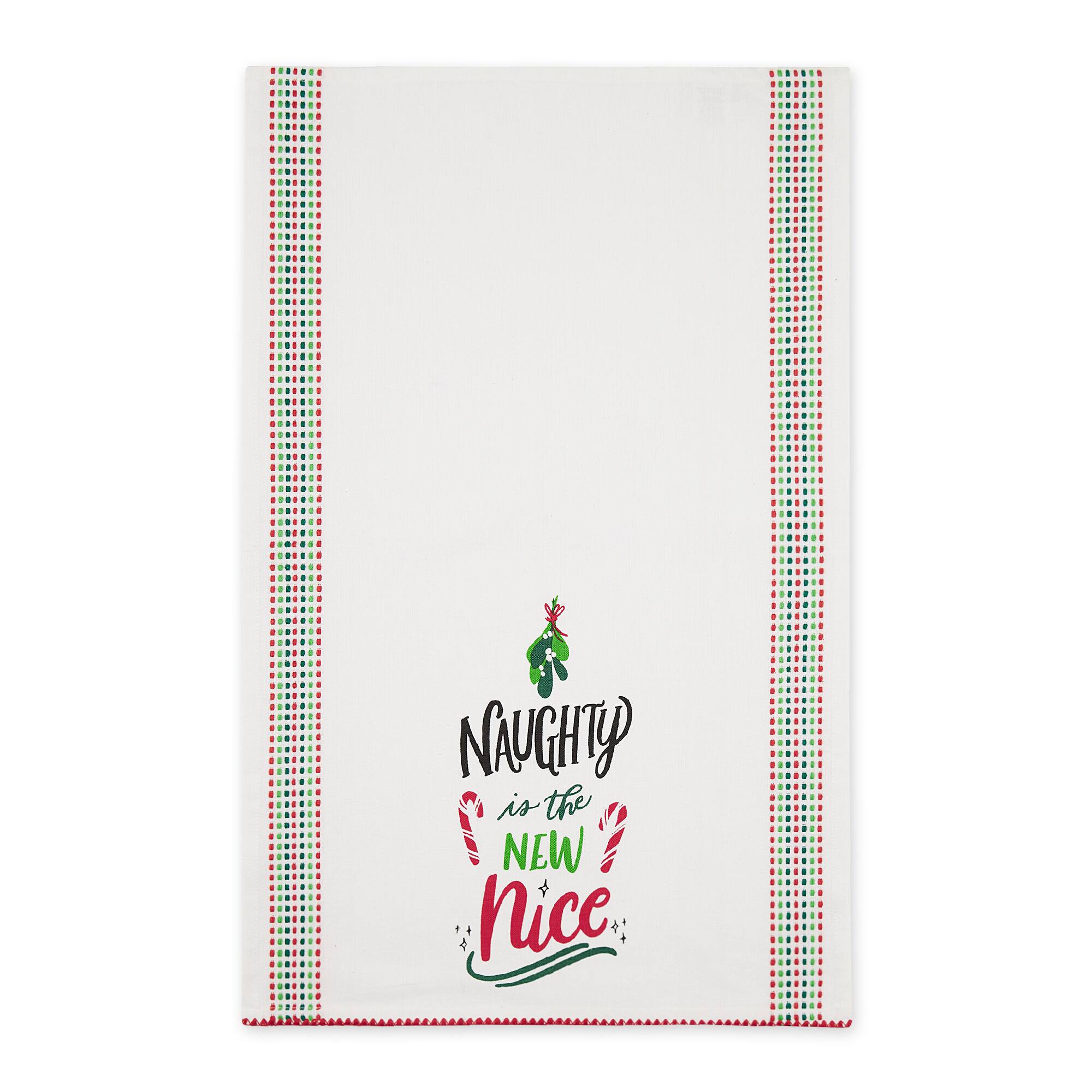 DII® Naughty Nice Printed Dishtowel Set